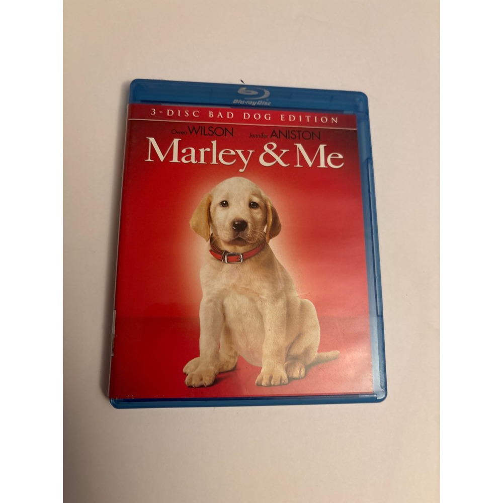 Marley & Me 3 Disc Blu Ray Bad Dog Edition Complete with Digital Copy